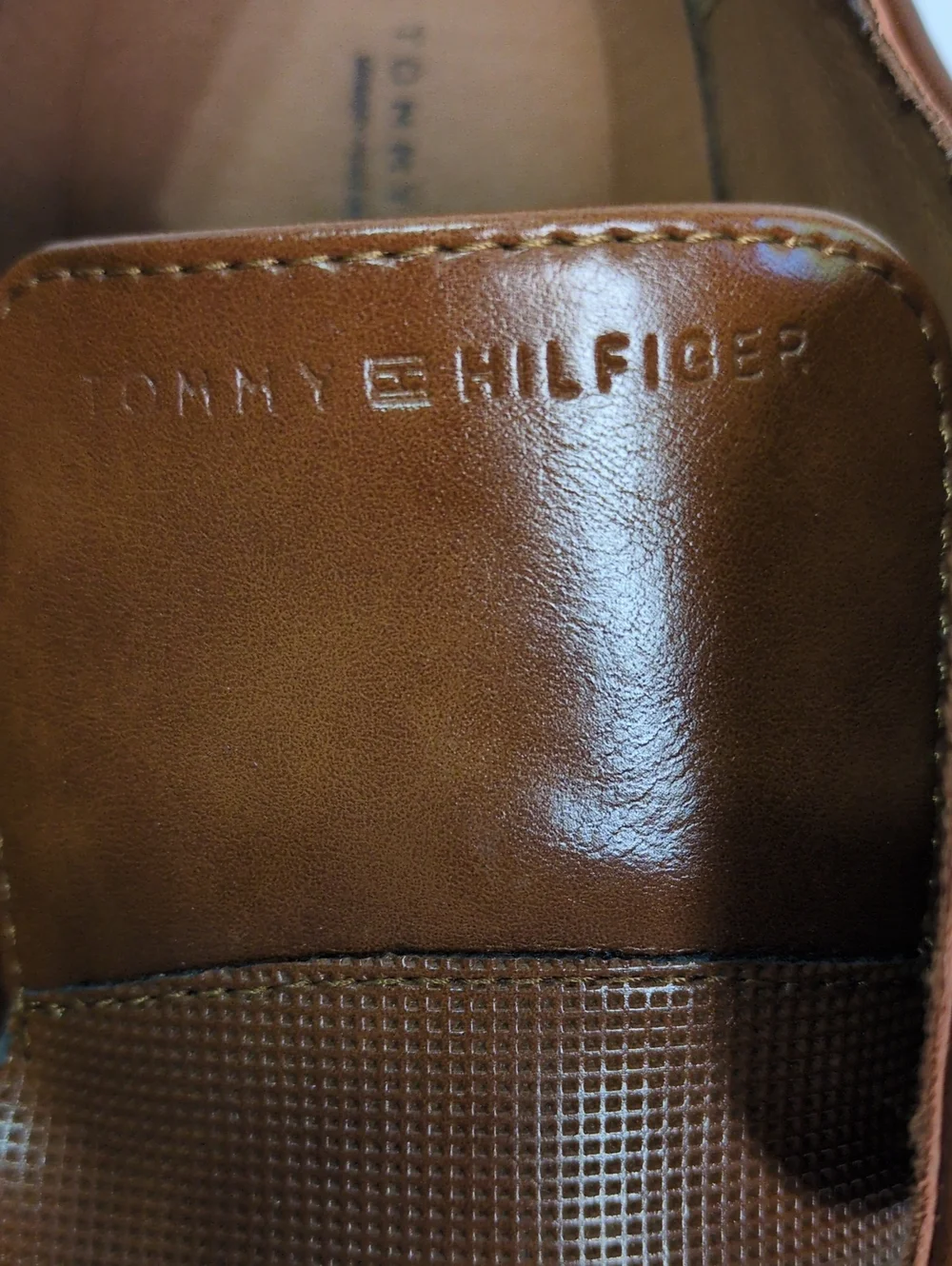 Tommy Hilfiger Mens Sheldon Cap Toe Derby Oxfords Brown Textured PU Size 9 M